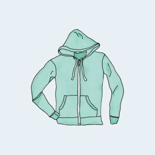 Sudadera con cremallera (muestra)