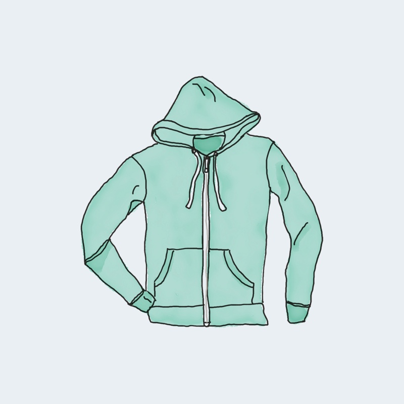 Sudadera con cremallera (muestra)
